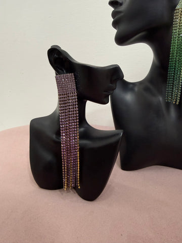 Orecchini lunghi degrade