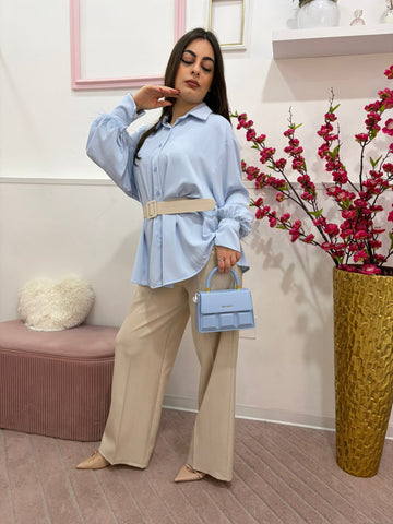 camicia con polsi piume sweet