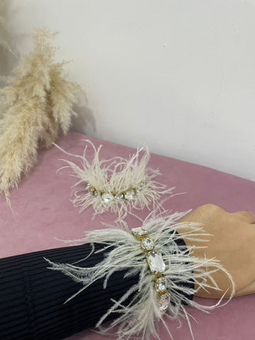 Polsini gioiello e piume