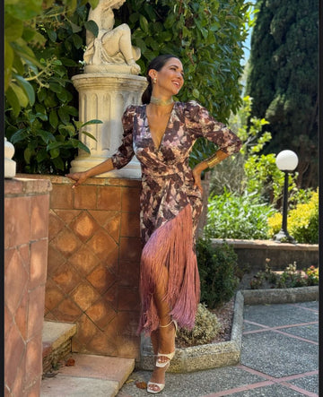 Abito fantasia con frange