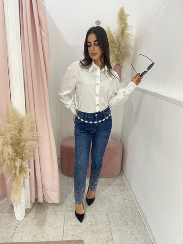 jeans skinny brillantini