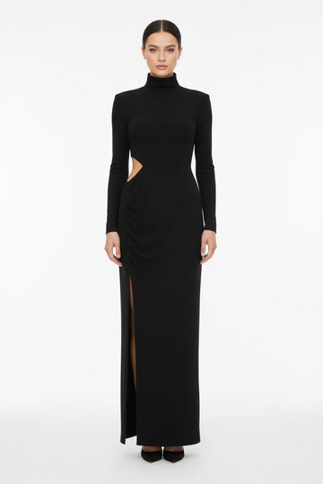 Abito lurex con spacco Sarah Chole