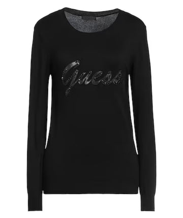 Maglia girocollo strass Guess